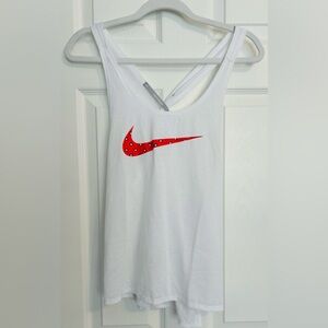 Nike White and Red Running Tank size XL